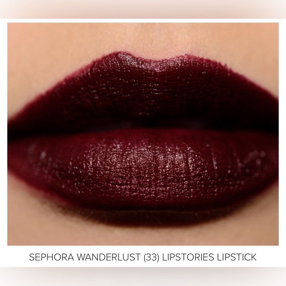 Sephora Collection 33 Wanderlust #Lipstories Lipstick- cool toned dark burgundy - Picture 5 of 6